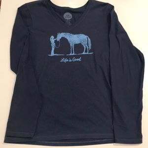 Life is Good Horse long sleeve tee